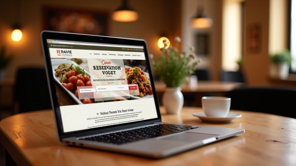 Schema di integrazione del sistema di prenotazioni nel sito web del ristorante con widget embedded